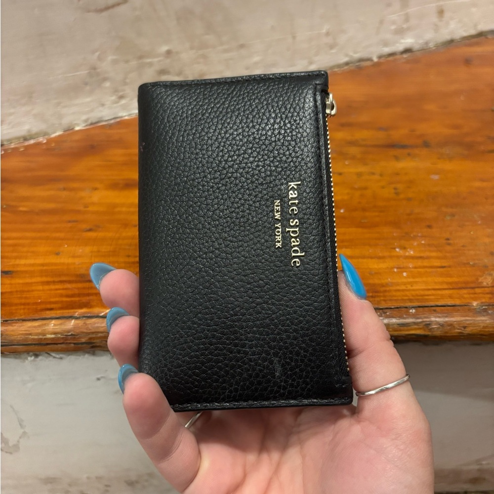 Kate Spade Black Textured Card Holder